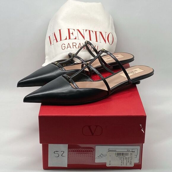 Valentino Garavani Rockstud Wispy Calfskin Mules size 37 - Picture 12 of 14